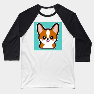 Cute Dog Puppy Art 4 (Corgi puppy) Baseball T-Shirt